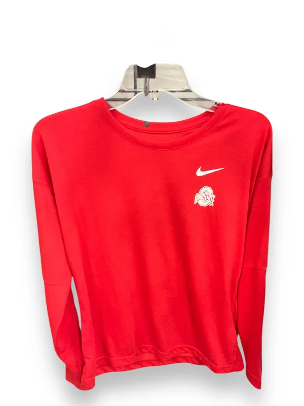 women's tops for those who want to make a fashion statementTop Long Sleeve By Nike Apparel In Red, Size: M