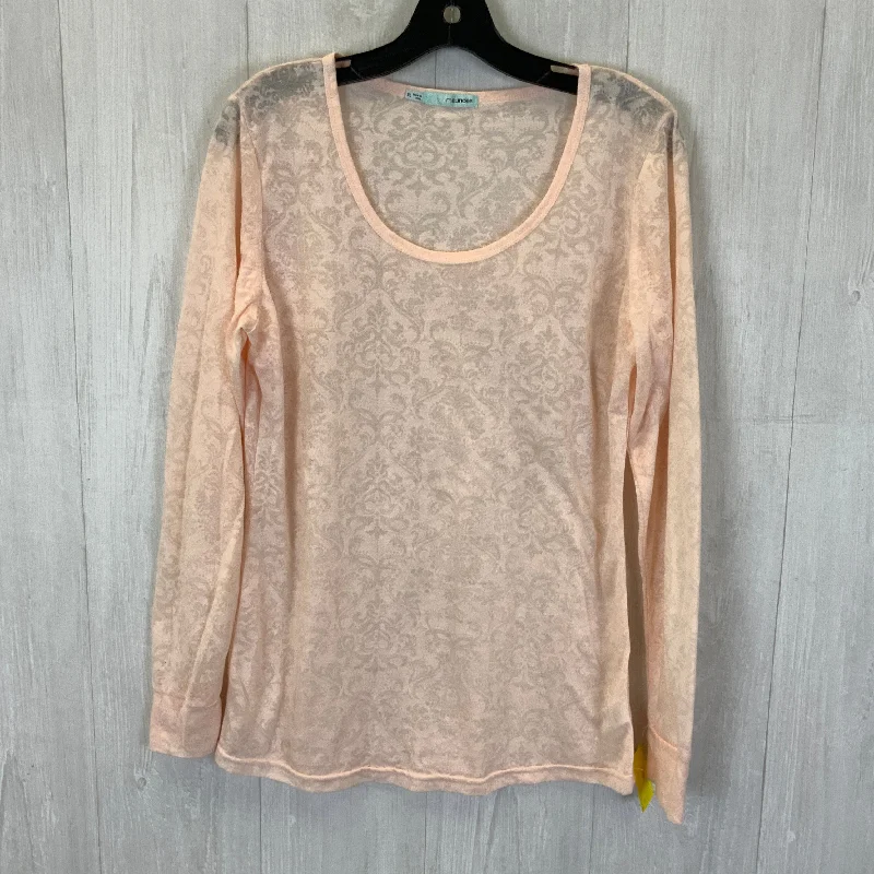 women's tops with bell sleevesTop Long Sleeve By Maurices In Pink, Size: Xl