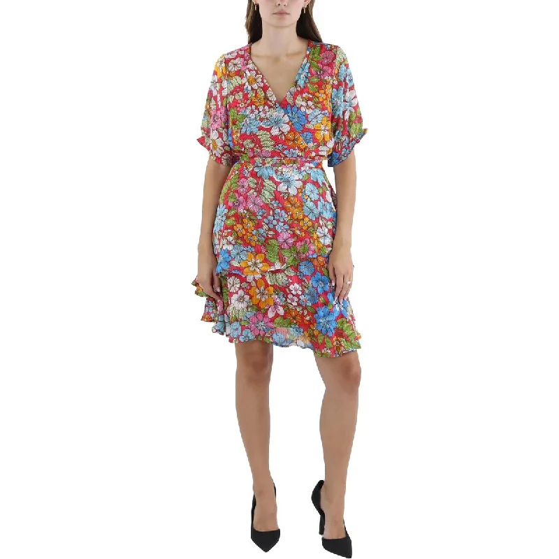 women's evening dressesTahari ASL Womens Petites Floral Short Mini Dress