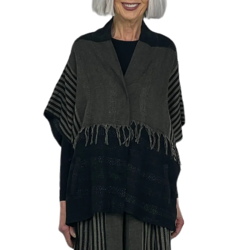 lace women's topsWOVEN HANDLOOM PONCHO TOP