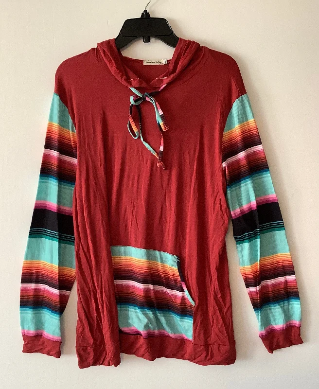 women's tops for those who love to mix and match prints and patternsTop Long Sleeve By Clothes Mentor In Red, Size: Xxl