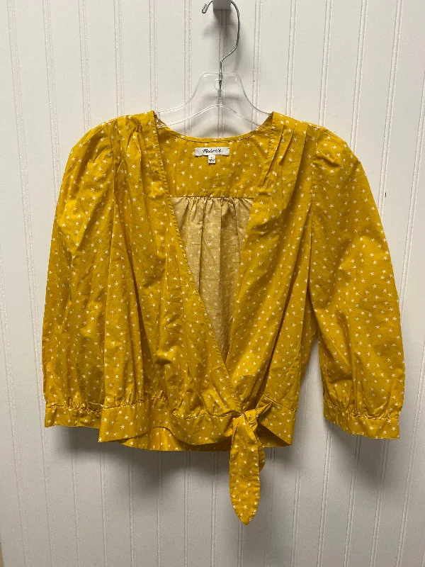 women's tops for those who want to create outfits that are both trendy and timelessTop Long Sleeve By Madewell In Yellow, Size: S