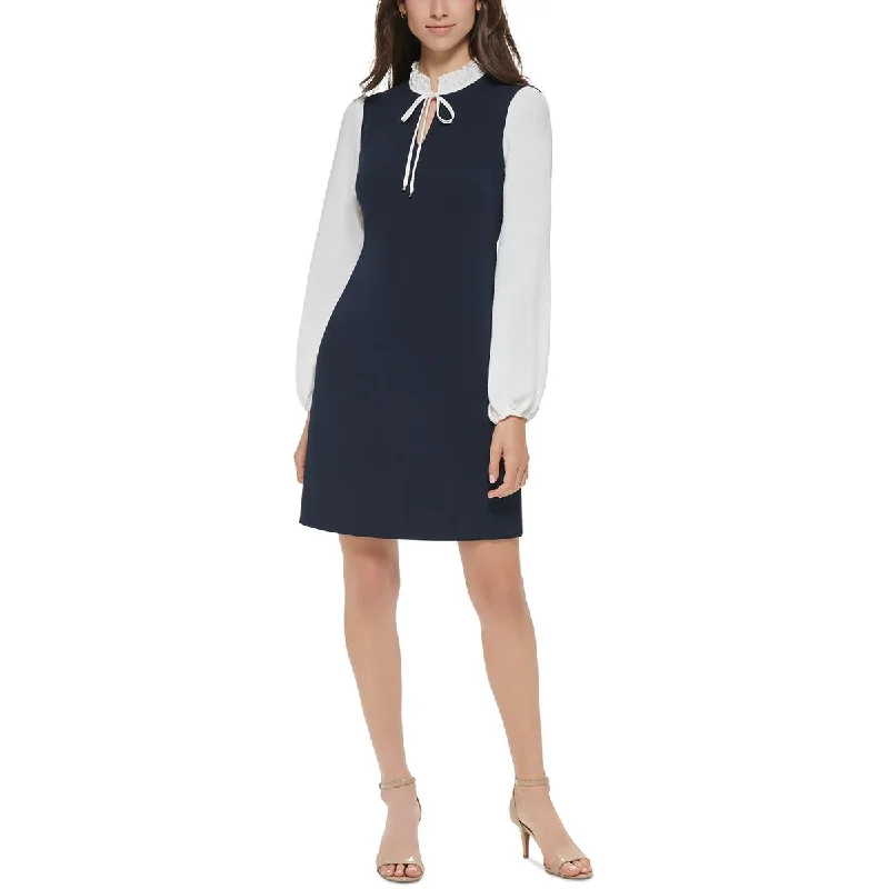 Button-Down DressTommy Hilfiger Womens Tie-Neck  Mini Dress