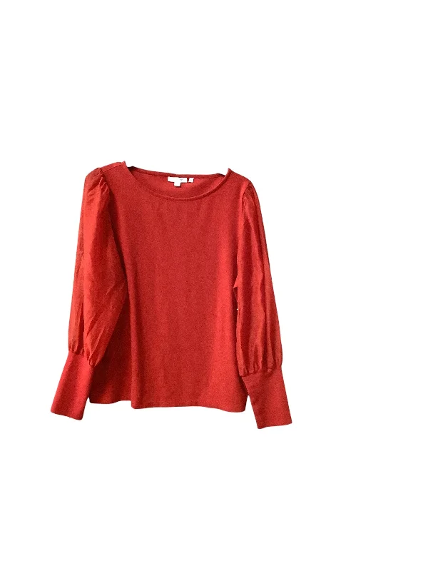 women's tops for beach outingsTop Long Sleeve By Chicos In Red, Size: L