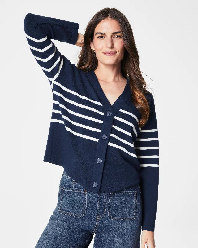 women's tops for those who want to create stylish and put-together outfits without spending a fortuneSPANX® AirEssentials Striped Cardigan