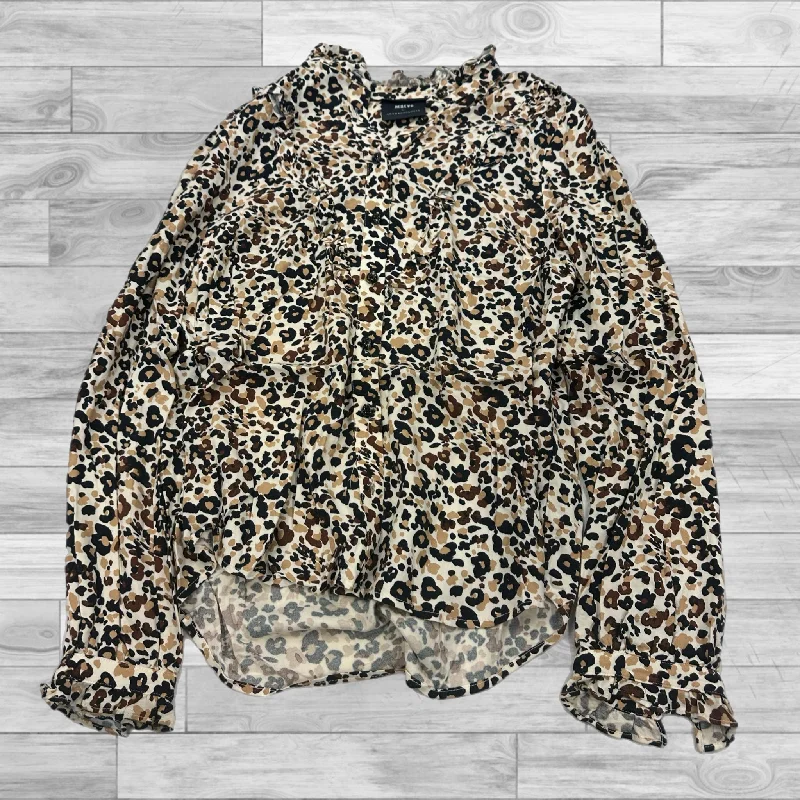 women's tops for those who want to create stylish and put-together outfits without spending a fortuneTop Long Sleeve By Maeve In Leopard Print, Size: 2