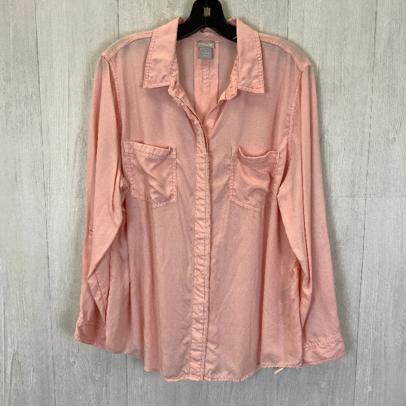 camisoles for womenTop Long Sleeve By Chicos In Pink, Size: Xl