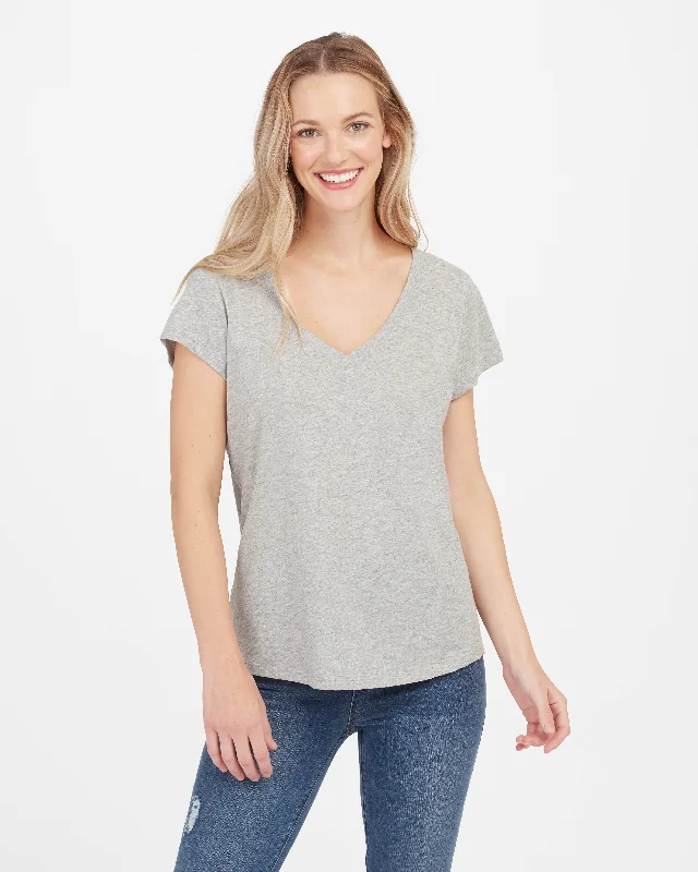 women's tops for fashion-conscious professionalsPima Cotton V-Neck Tee