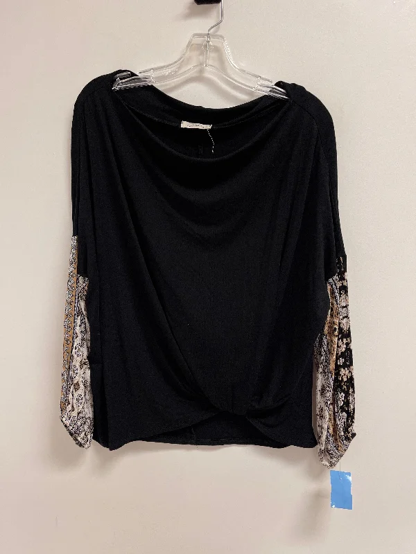 women's tops for everyday eleganceTop Long Sleeve By Promesa In Black, Size: S