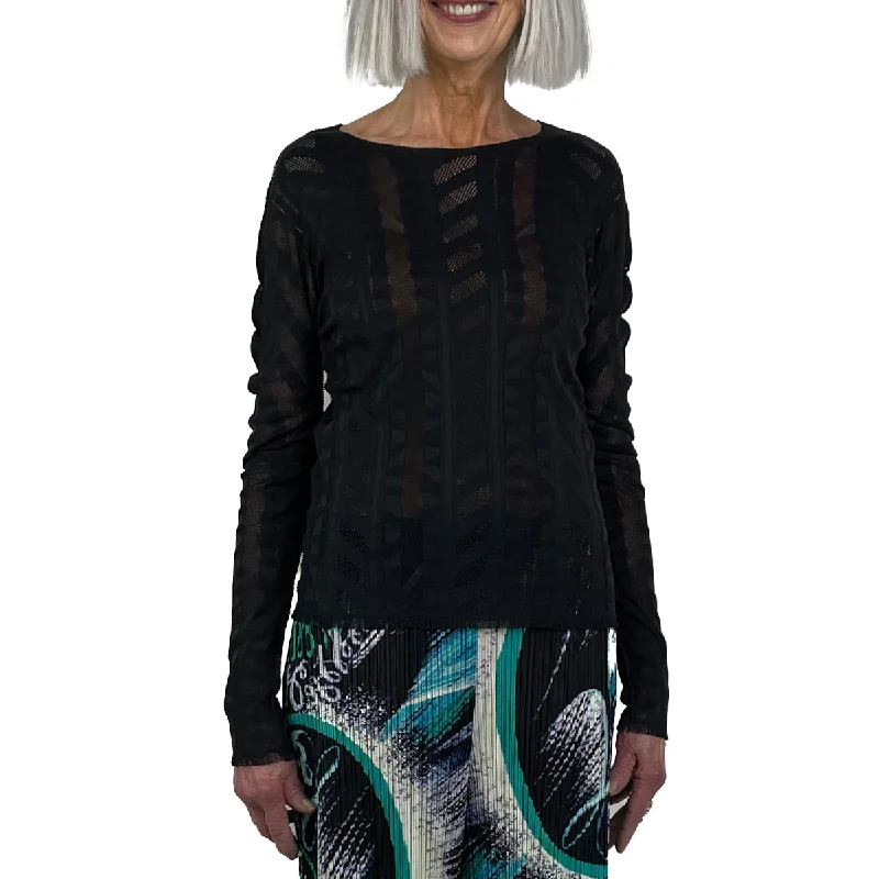 women's tops for those who love to mix and match prints and patternsA-POC L/S FLOW TOP