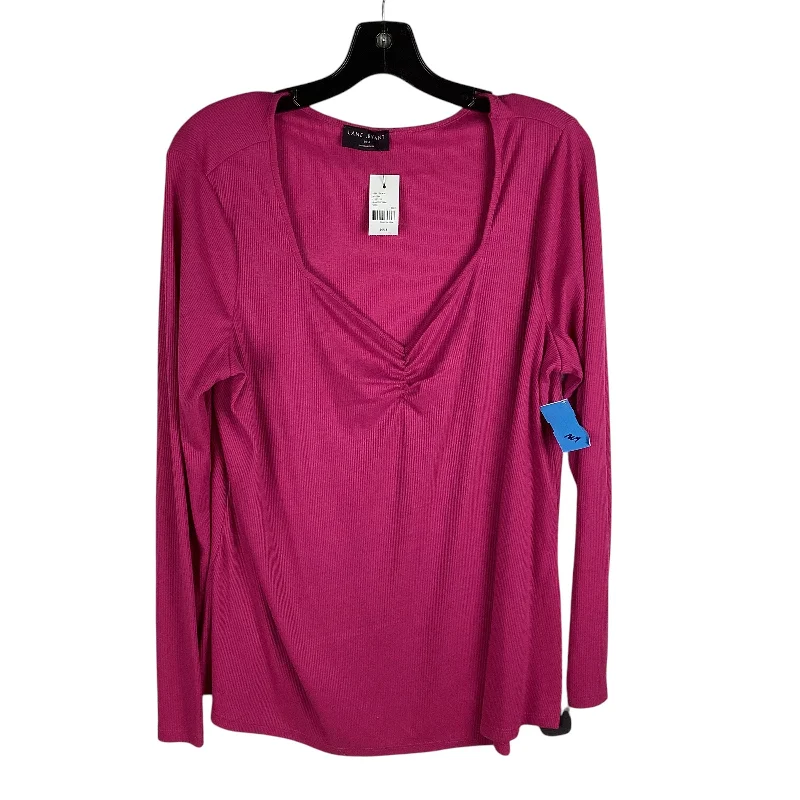 women's tops for those who want to create outfits that are both trendy and timelessTop Long Sleeve By Lane Bryant In Pink, Size: Xl (14/16)