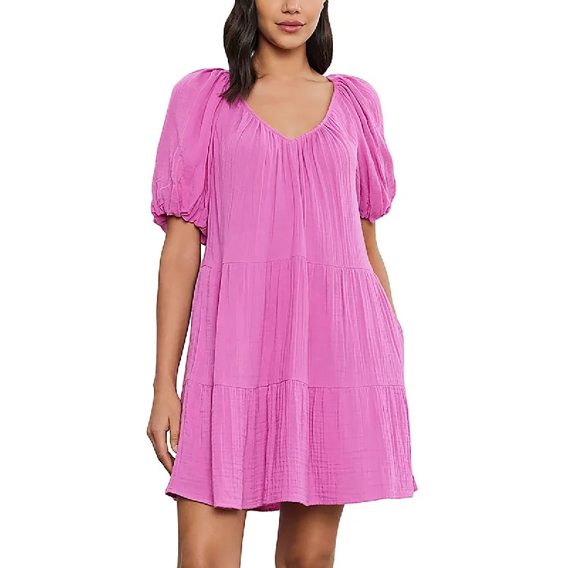 women's evening dressesVELVET BY GRAHAM & SPENCER Womens Mini Tiered Mini Dress