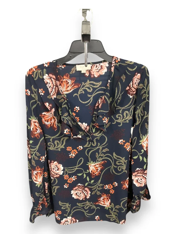 women's tops for those who want to create outfits that are both unique and memorableTop Long Sleeve By Loft In Multi-colored, Size: L