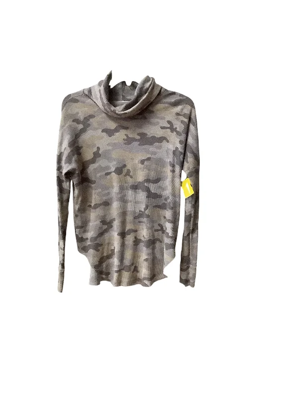 women's tops for summer festivalsTop Long Sleeve Basic By Michael Stars In Camouflage Print, Size: Xs