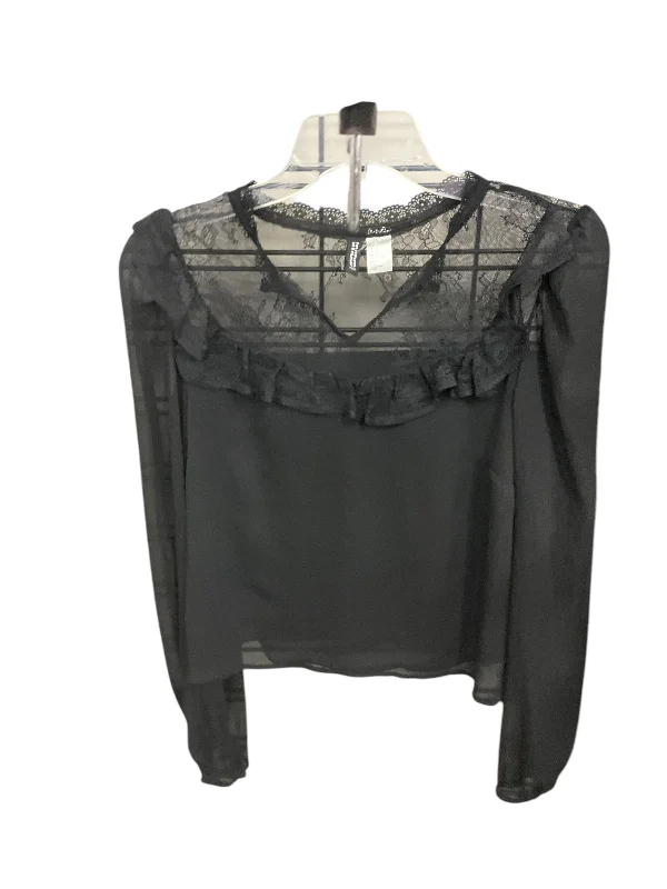 women's tops for cocktail partiesTop Long Sleeve By Divided In Black, Size: M