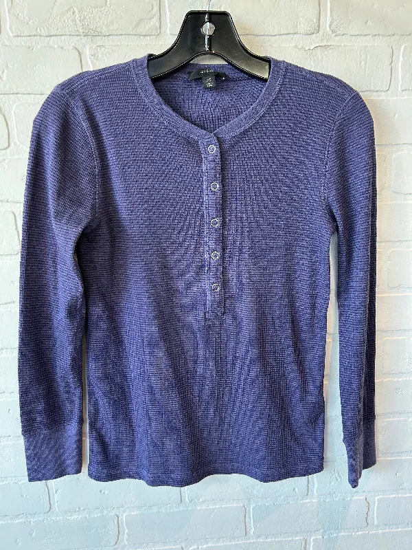 women's tops for those who want to create outfits that are both trendy and timelessTop Long Sleeve By J. Crew In Purple, Size: Xs