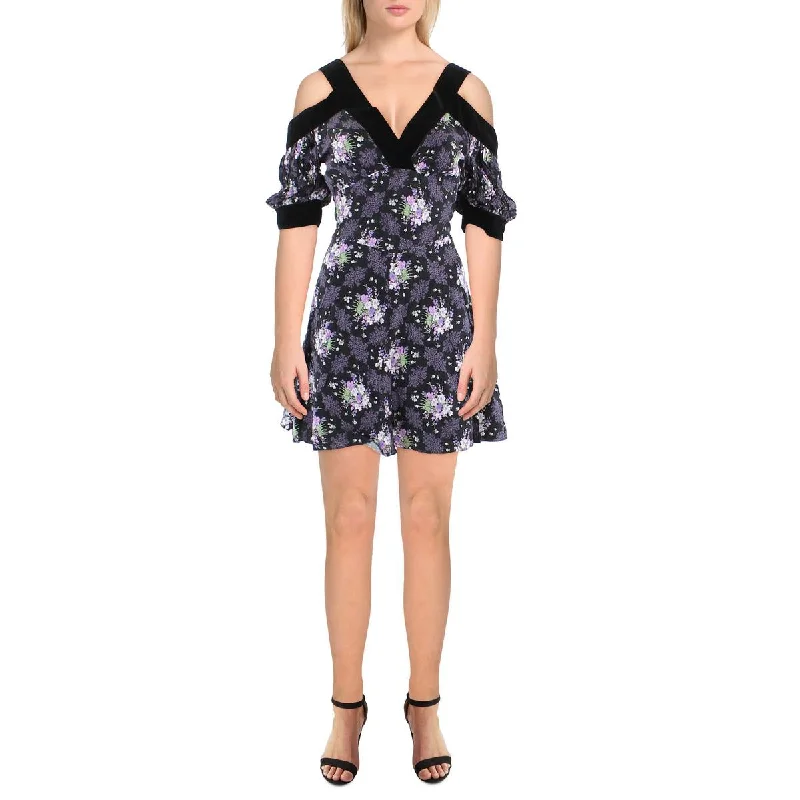 women's off-the-shoulder dressesTed Baker Womens Floral Short Mini Dress