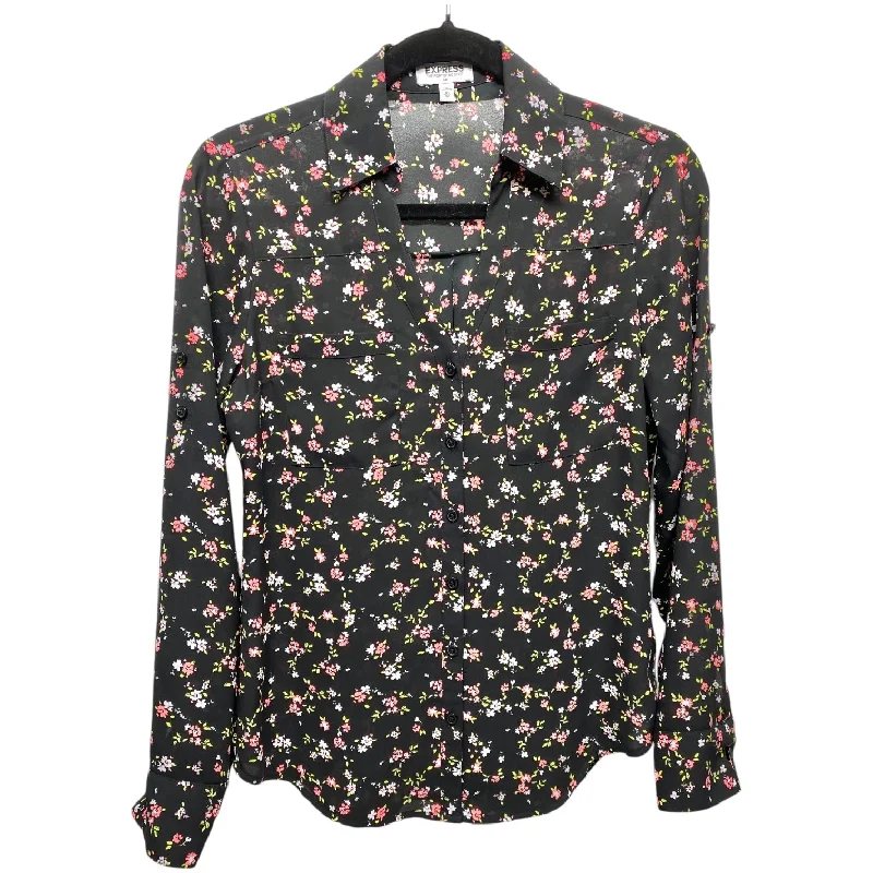 women's tops for those who refuse to compromise on styleTop Long Sleeve By Express In Floral Print, Size: Xs