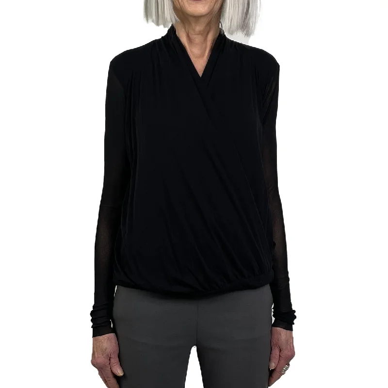 women's tops for those who want to make a bold fashion statement with their choice of topsASYMMETRIC SURPLICE TUNIC