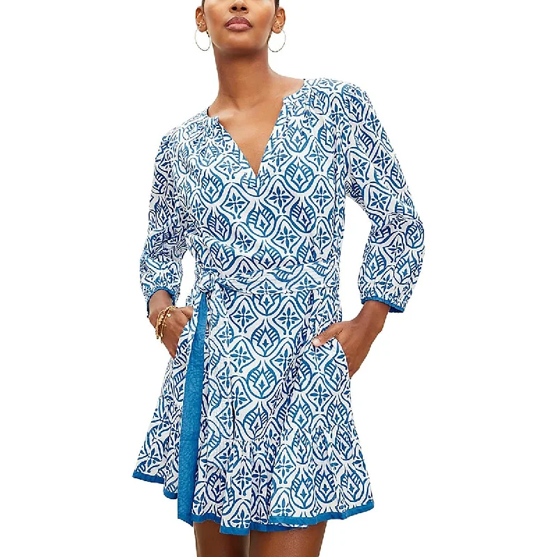 women's cocktail dressesVELVET BY GRAHAM & SPENCER Womens Printed Boho Mini Dress