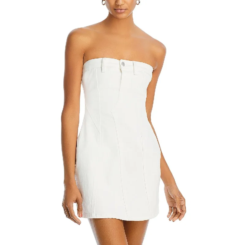 Satin Dress[BLANKNYC] Womens Above Knee Strapless Mini Dress