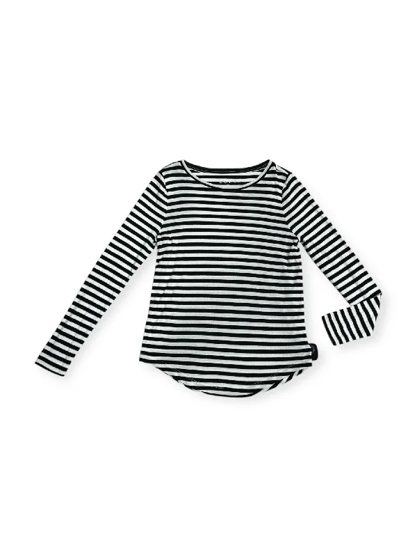 women's tops in solid colorsTop Long Sleeve By Loft In Striped Pattern, Size: M