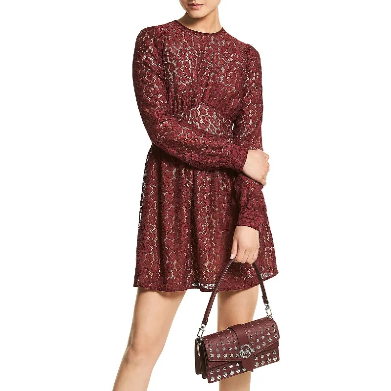 women's bodycon dressesMICHAEL Michael Kors Womens Lace Mini Fit & Flare Dress