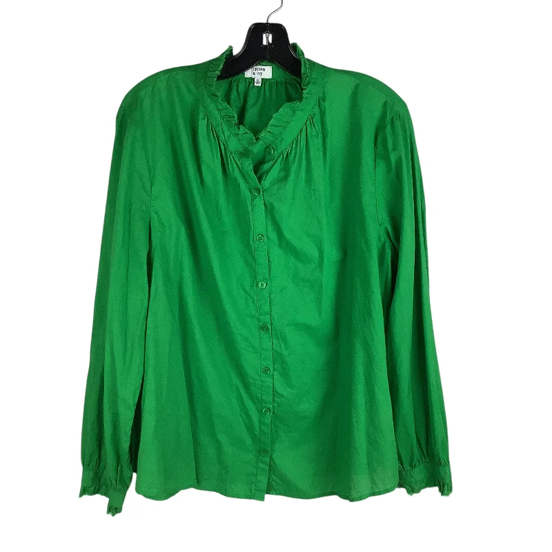 women's tops for those who want to create outfits that reflect their personal style and sense of fashionTop Long Sleeve By Crown And Ivy In Green, Size: Xl