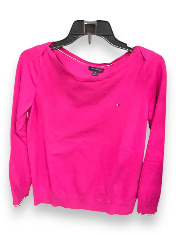 women's tops for those who want to make a bold fashion statement with their choice of topsTop Long Sleeve By Tommy Hilfiger In Pink, Size: M