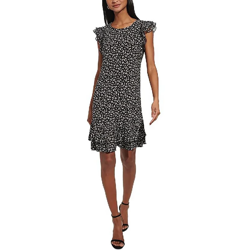 women's made-to-order dressesTommy Hilfiger Womens Mini Leaf Print Mini Dress