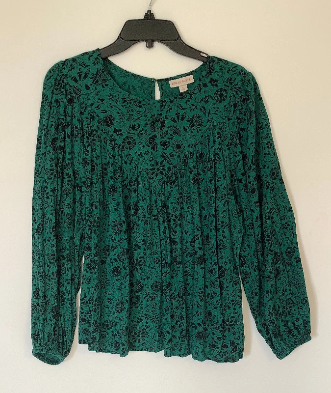 women's tops for date nightsTop Long Sleeve By Knox Rose In Green, Size: Xl