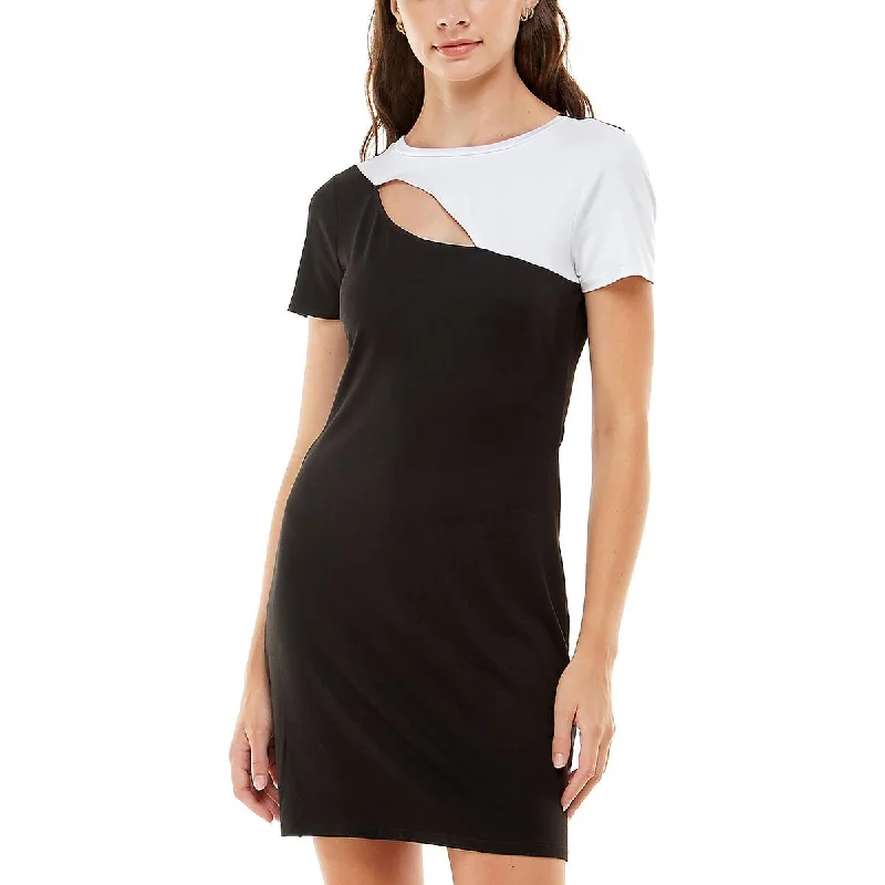 Scoop-Neck DressUltra Flirt Womens Juniors Cut-Out Mini Bodycon Dress