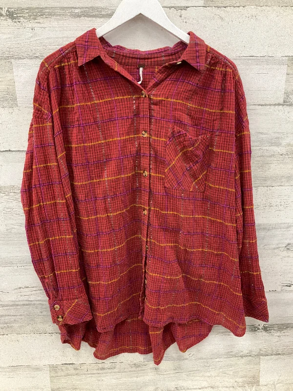 women's tops for those who want to stay updated with the latest fashion trendsTop Long Sleeve By Free People In Red, Size: L