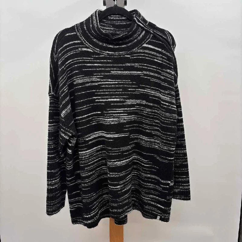 women's tops for those who value both quality and affordabilityTalbots Women's Size 1X Black Blended Sweater