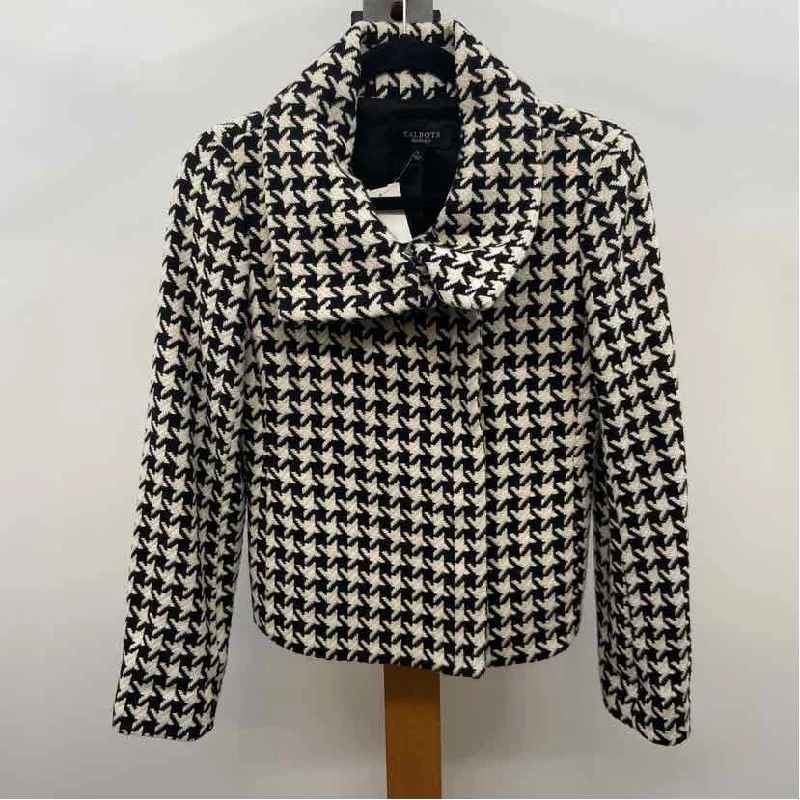 trendy women's topsTalbots Women's Size 2 Black Houndstooth Jacket