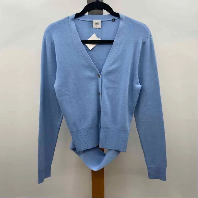 women's stylish topsCABI Women's Size L Blue Solid Cardigan