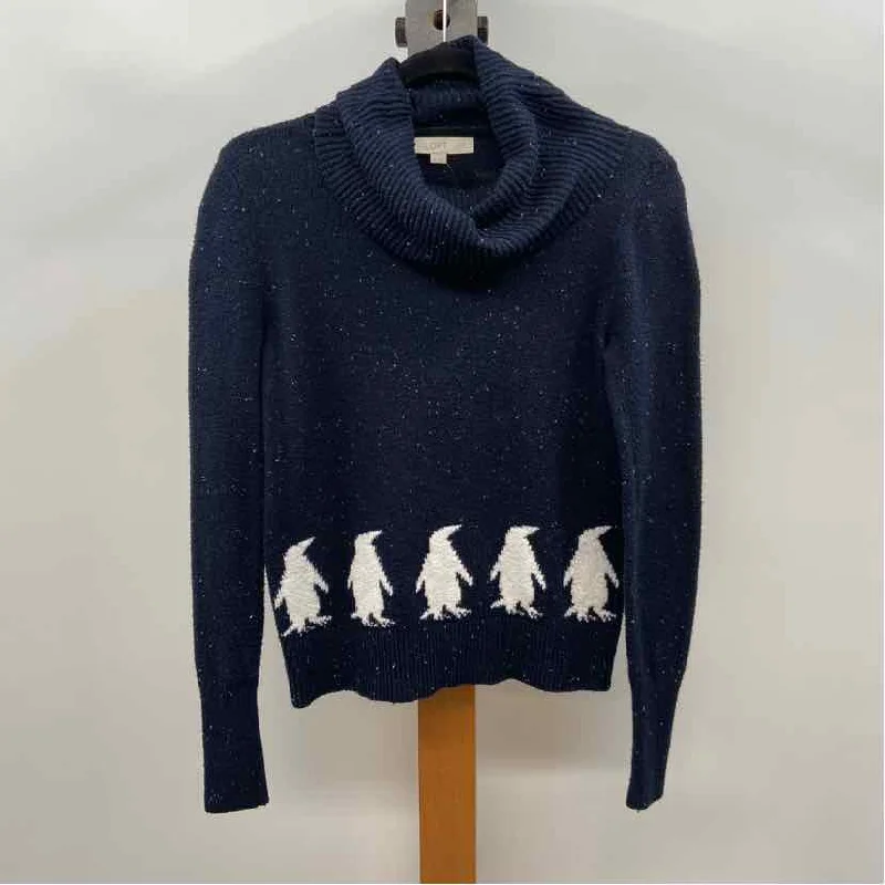 women's tops for creating capsule wardrobesLoft Women's Size XS Navy Penguins Sweater