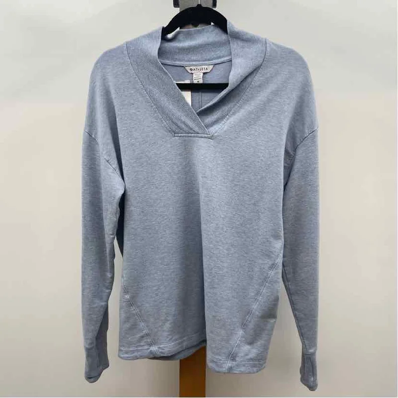 women's stylish topsAthleta Women's Size M Blue Heathered Sweater