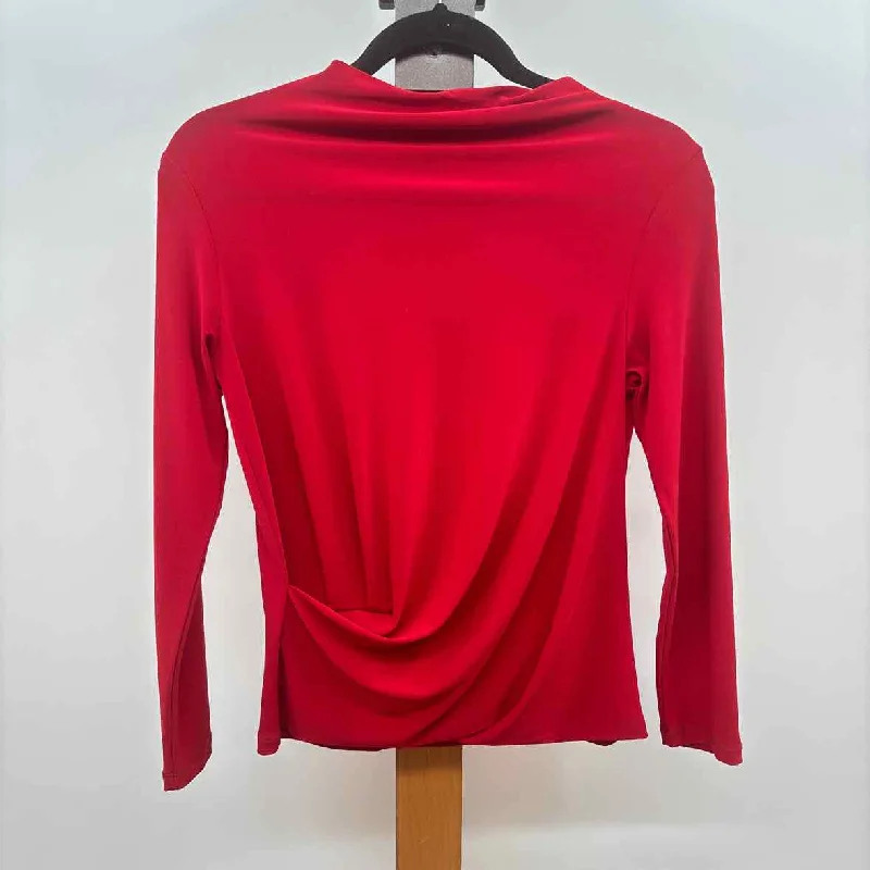 women's tops for those who want to wear pieces that are both comfortable and stylishciaraSunWoo Women's Size XS Red Solid Long Sleeve Shirt