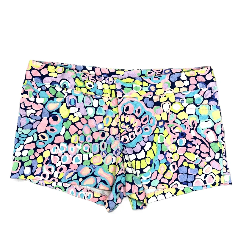 women's cycling shortsShorts Designer By Lilly Pulitzer In Blue & Pink, Size: 14