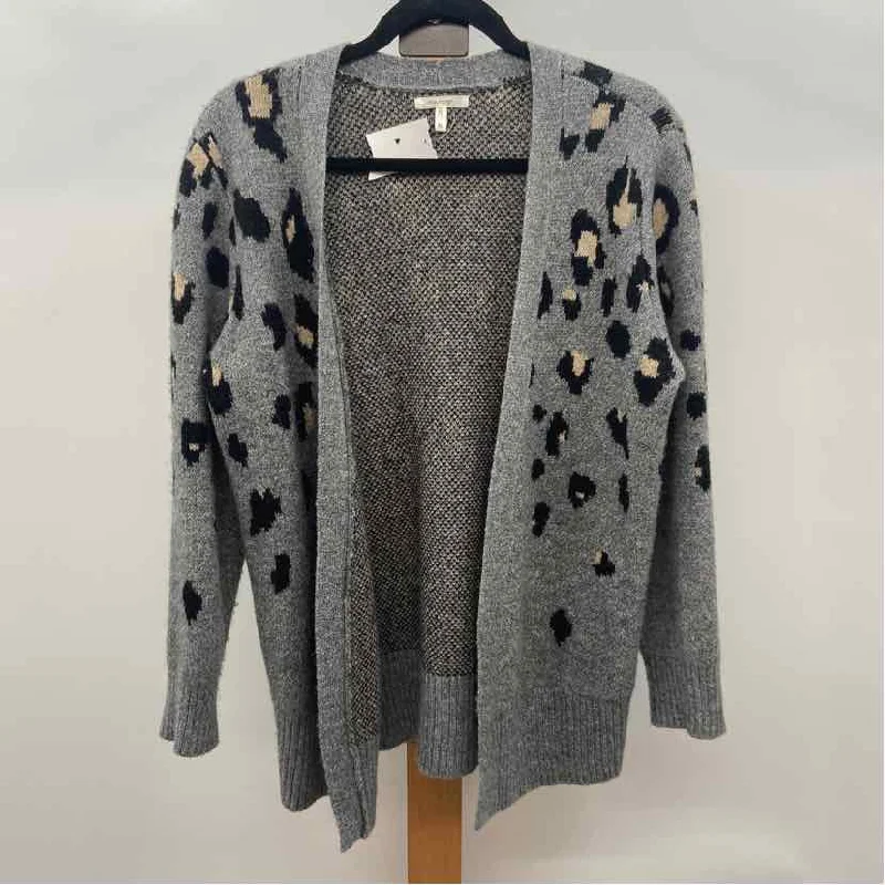 women's tops for those who want to stay cool and chic during warmer weatherMaurices Women's Size M Gray Animal Print Cardigan