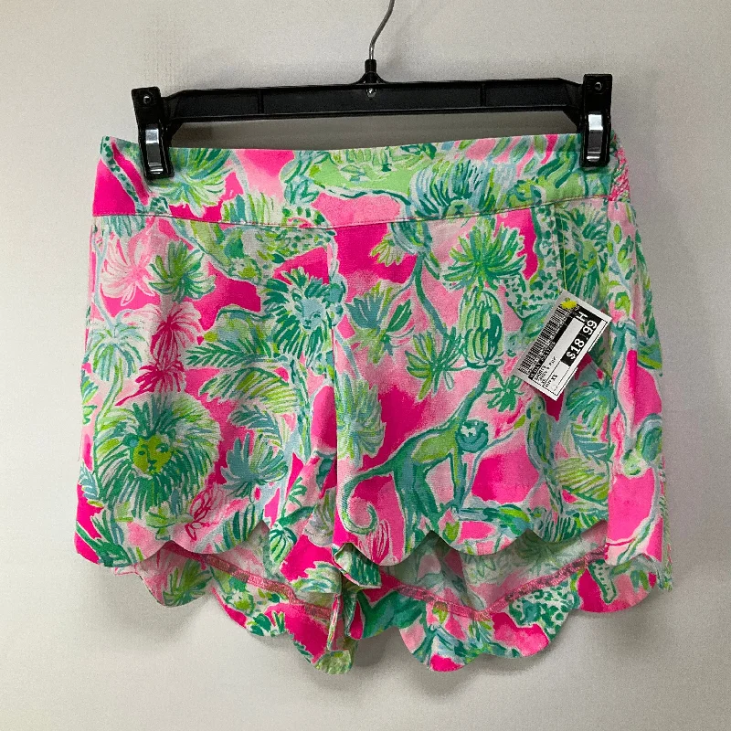 women's party shortsShorts By Lilly Pulitzer In Green & Pink, Size: Xs