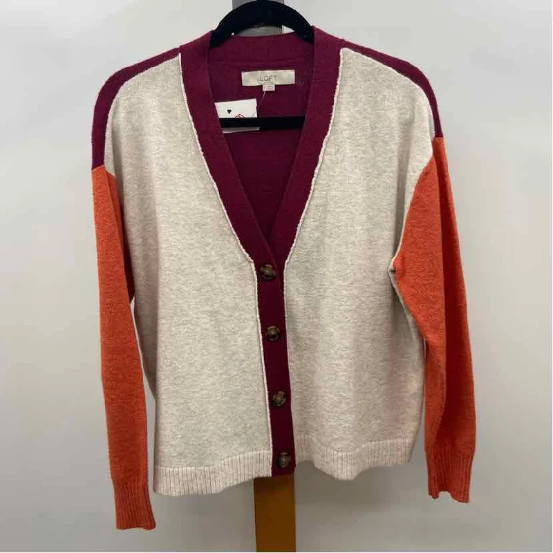 women's tops that offer a perfect blend of style, comfort, and affordabilityLoft Women's Size S Tan Color Block Cardigan