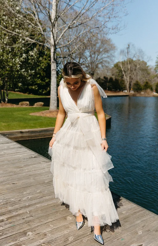 women's bridesmaid dressesPearly Nights Maxi Dress - Cream