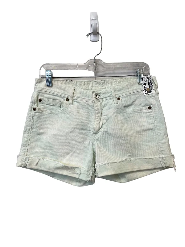 women's dressy denim shortsShorts By Madewell In Green & White, Size: 27