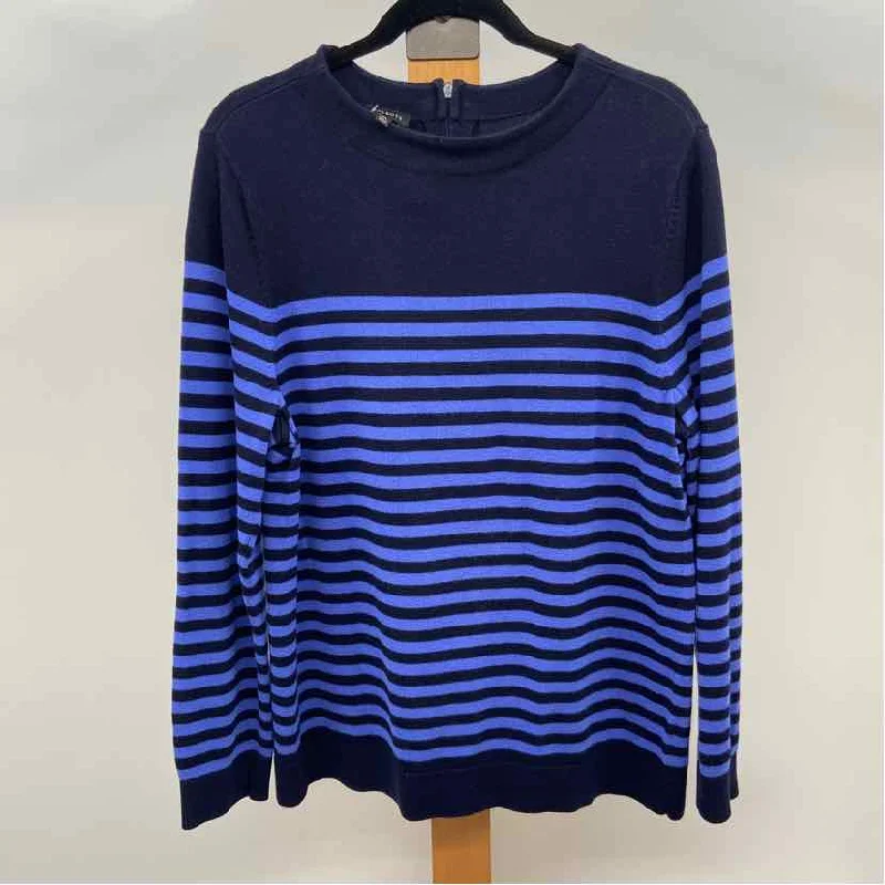 women's tops for smart casual looksTalbots Women's Size XL Navy Stripe Sweater