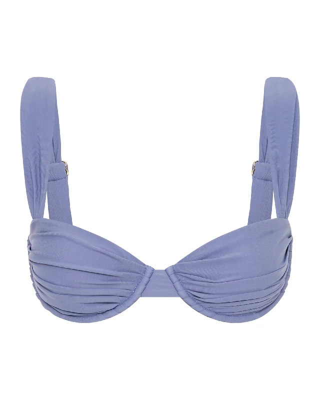 Laced-Up Female SwimwearRhodes Top Lavender