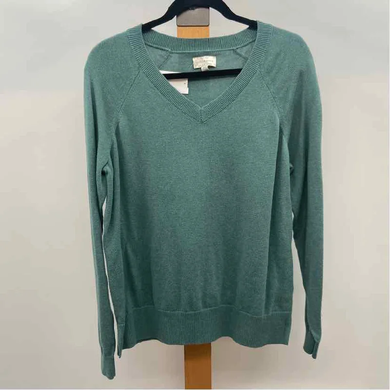 women's tops for those who want to create outfits that are both unique and memorableLucky Brand Women's Size M Green Solid Sweater