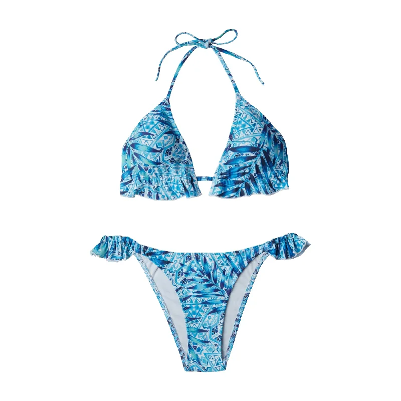 Low-Cut Female SwimwearWOMEN'S FROU FROU BIKINI ETHNIC