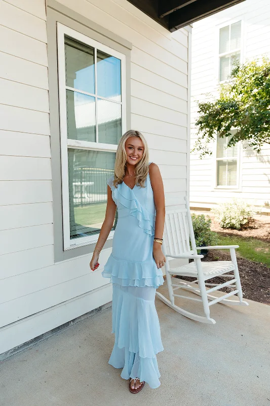 women's custom dressesAngeline Maxi Dress - Sky Blue